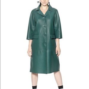 Marni Soft Napa Green Leather Coat